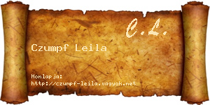 Czumpf Leila névjegykártya
